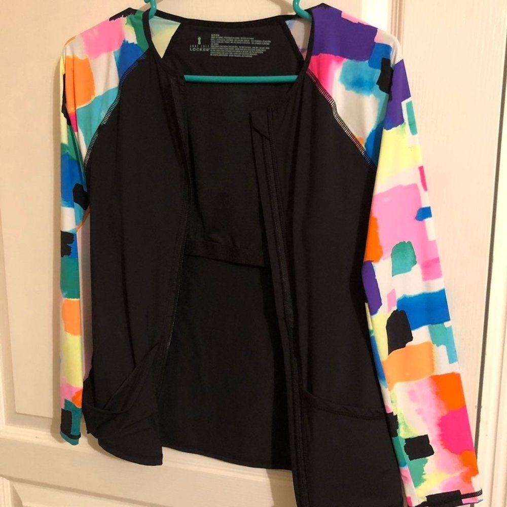 Anne Cole Locker Swim Rashguard Top S